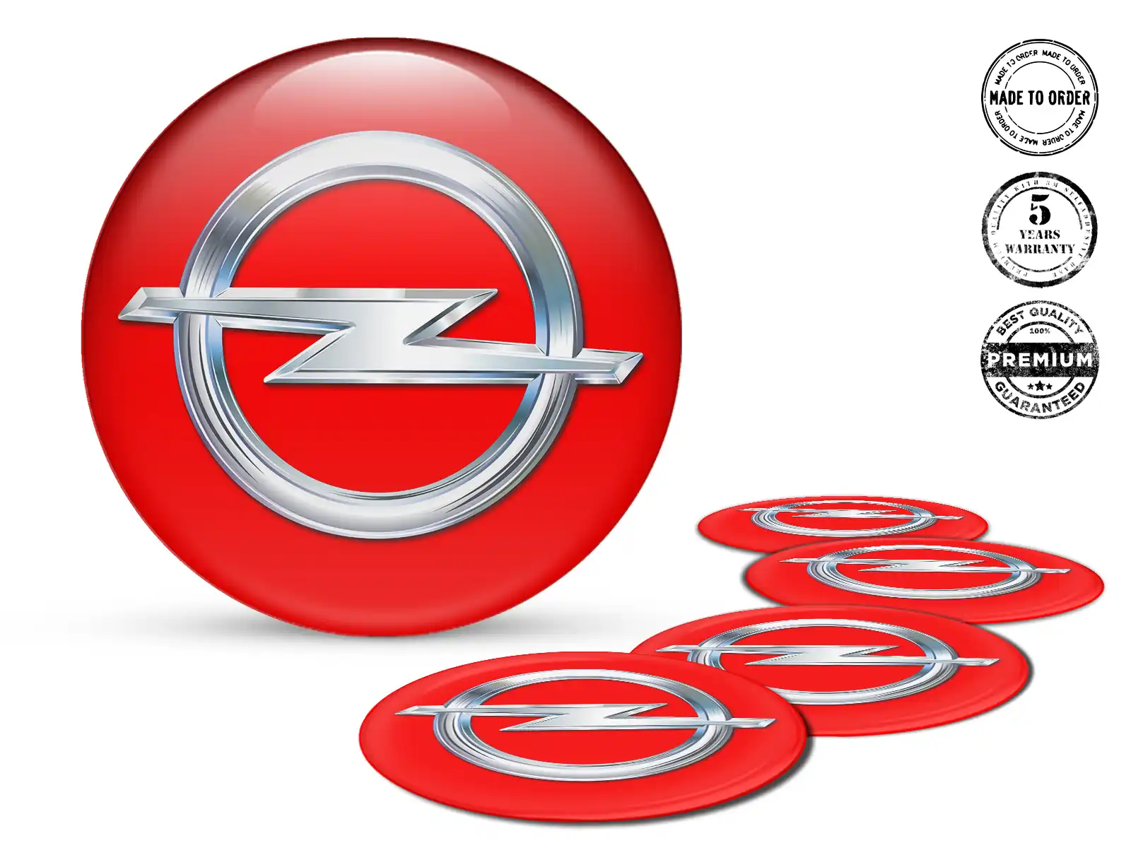 Opel Radfelgen-Aufkleber Ausgabe Silikon-Badge-Set